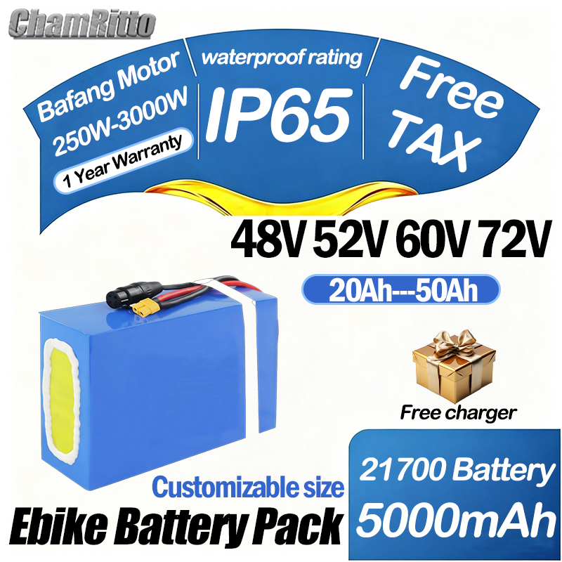 Bateria de bicicleta elétrica  - 60V 30Ah 21700 Battery Pack avaliação e preço