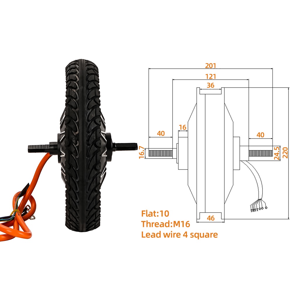 Motor elétrico para ciclomotor - 60V 5000W Brushless Hub Motor avaliação e preço
